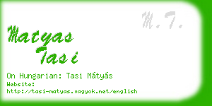 matyas tasi business card
