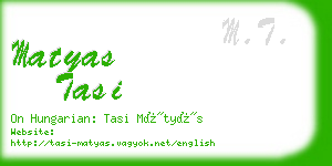 matyas tasi business card